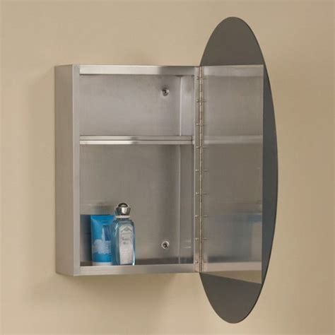 ellipse stainless steel medicine cabinet|Signature Hardware Ellipse Stainless Steel Medicine Cabinet with .